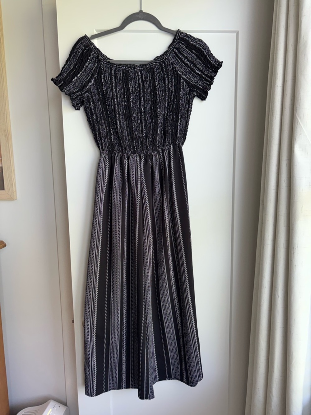 Black & White Off-Shoulder Jumpsuit